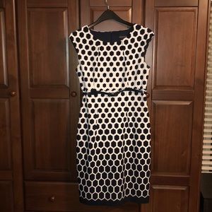 Honeycomb Patterned Navy & White dress